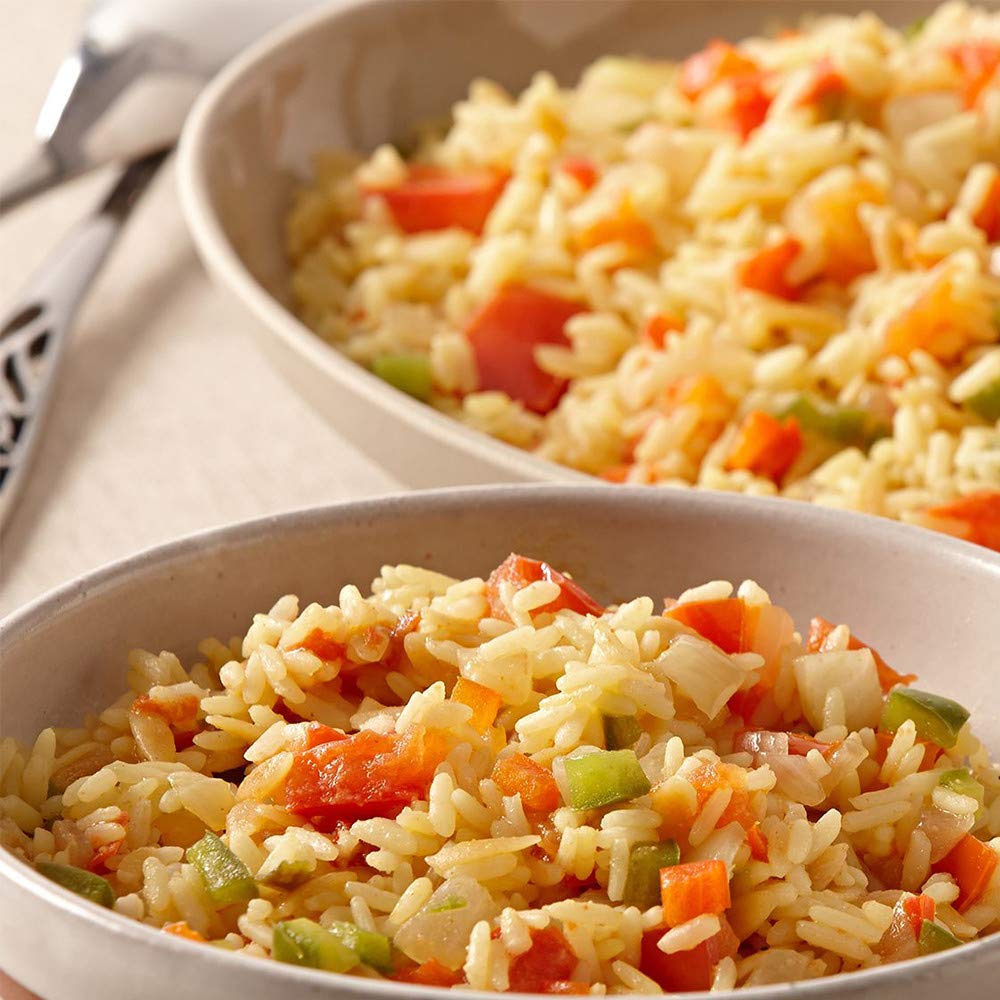 Zatarain's Rice Pilaf served with chicken, beef, or seafood for a quick meal.