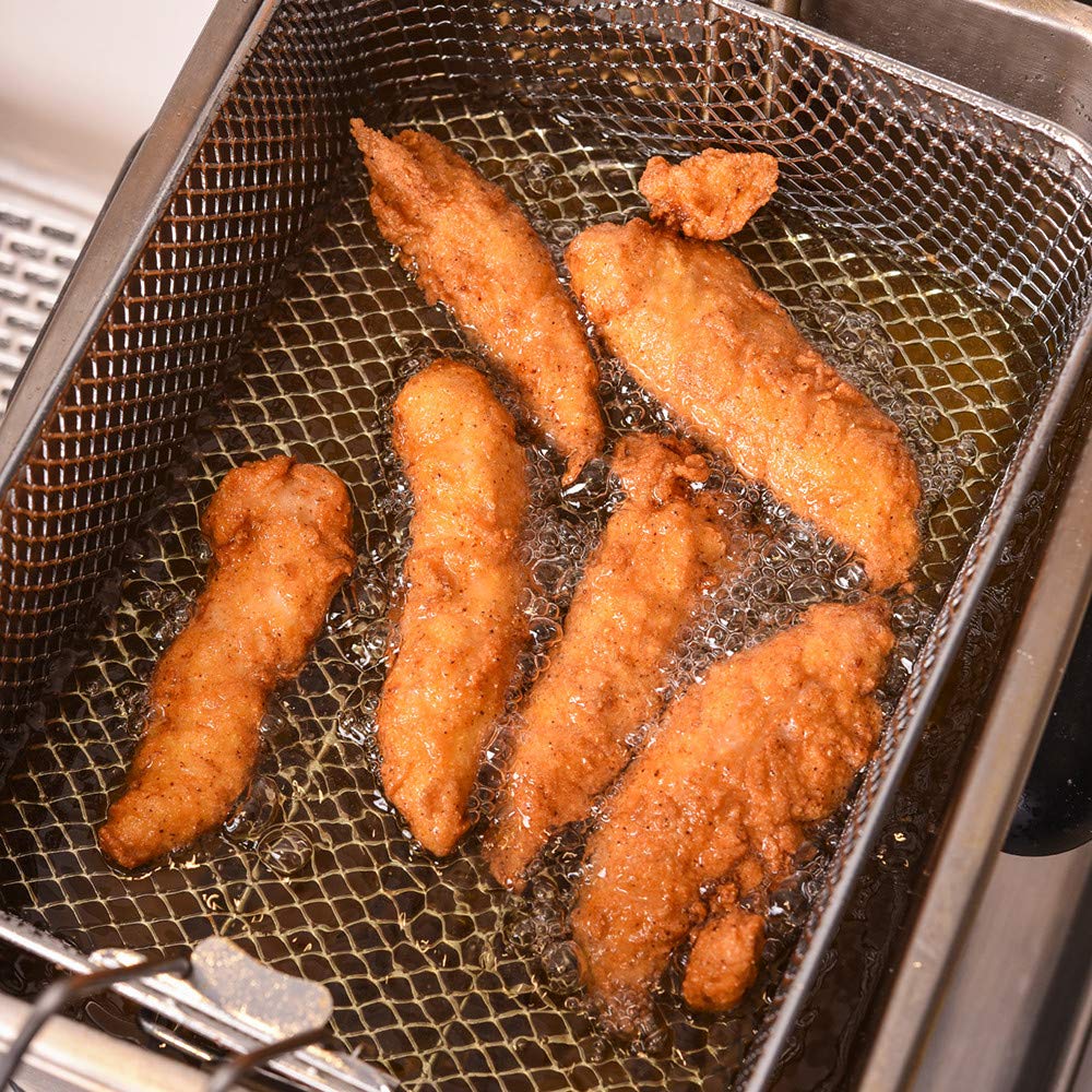 Golden-brown fried chicken on a plate made with Zatarain's mix