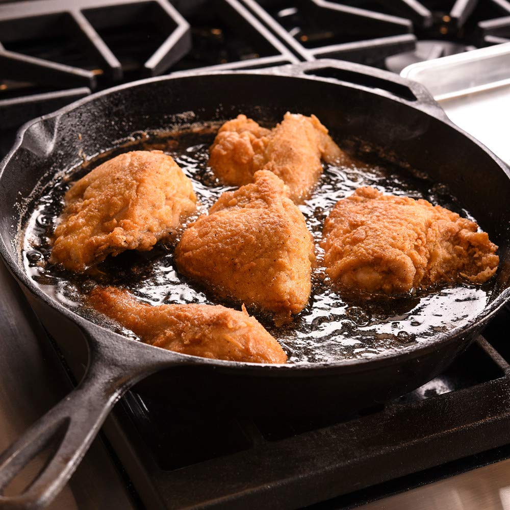 Close-up of Zatarain's seasoned coating with visible spices