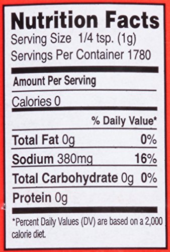 Close-up of Zatarain's spice powder with red pepper and paprika.