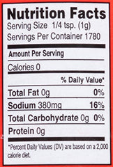 Close-up of Zatarain's spice powder with red pepper and paprika.
