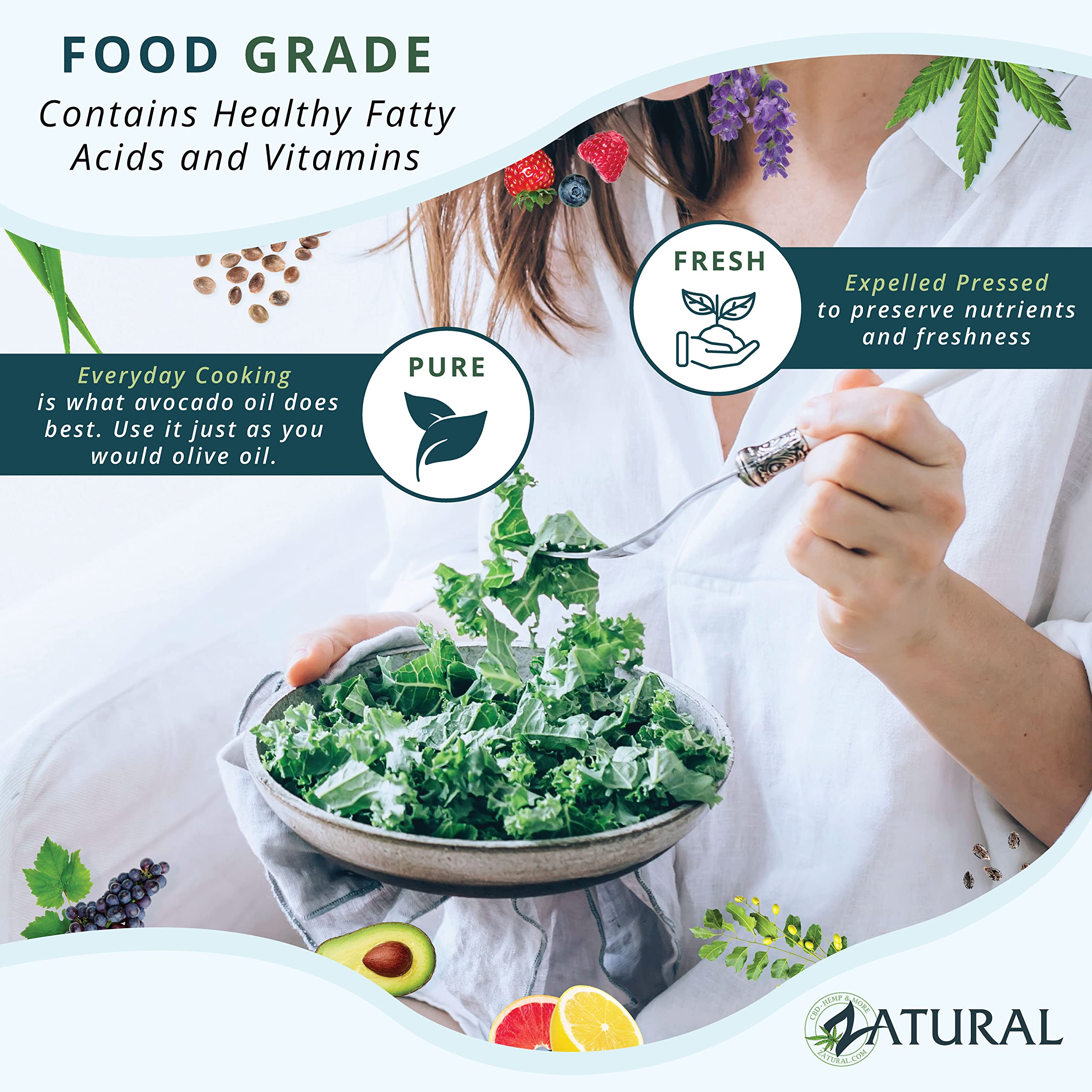 Zatural Avocado Oil used in baking for moist and flavorful results.