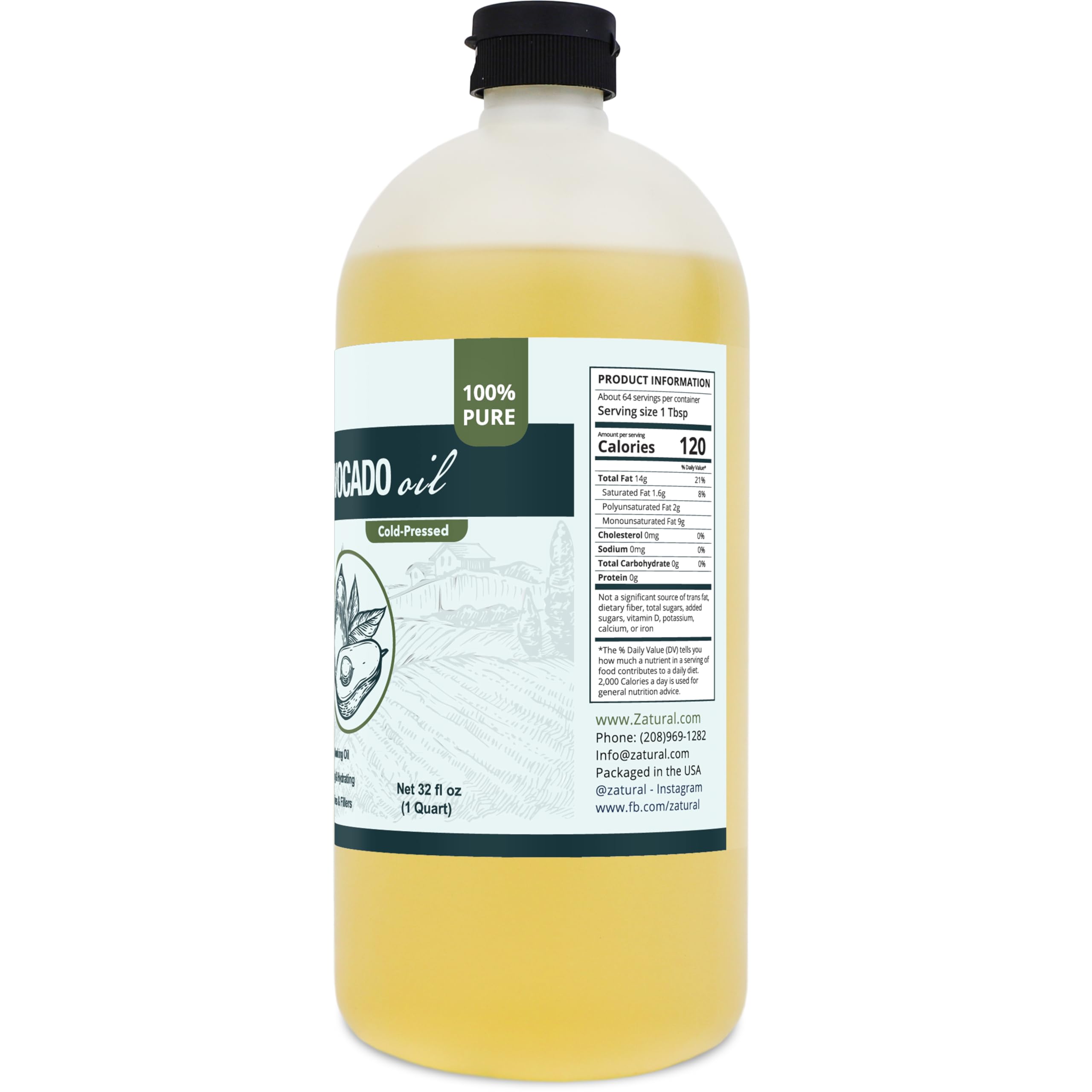 Zatural Avocado Oil applied to hair for shine and softness.