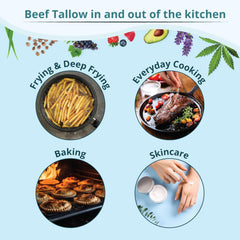 Zatural beef tallow for deep frying delivering crisp savory results