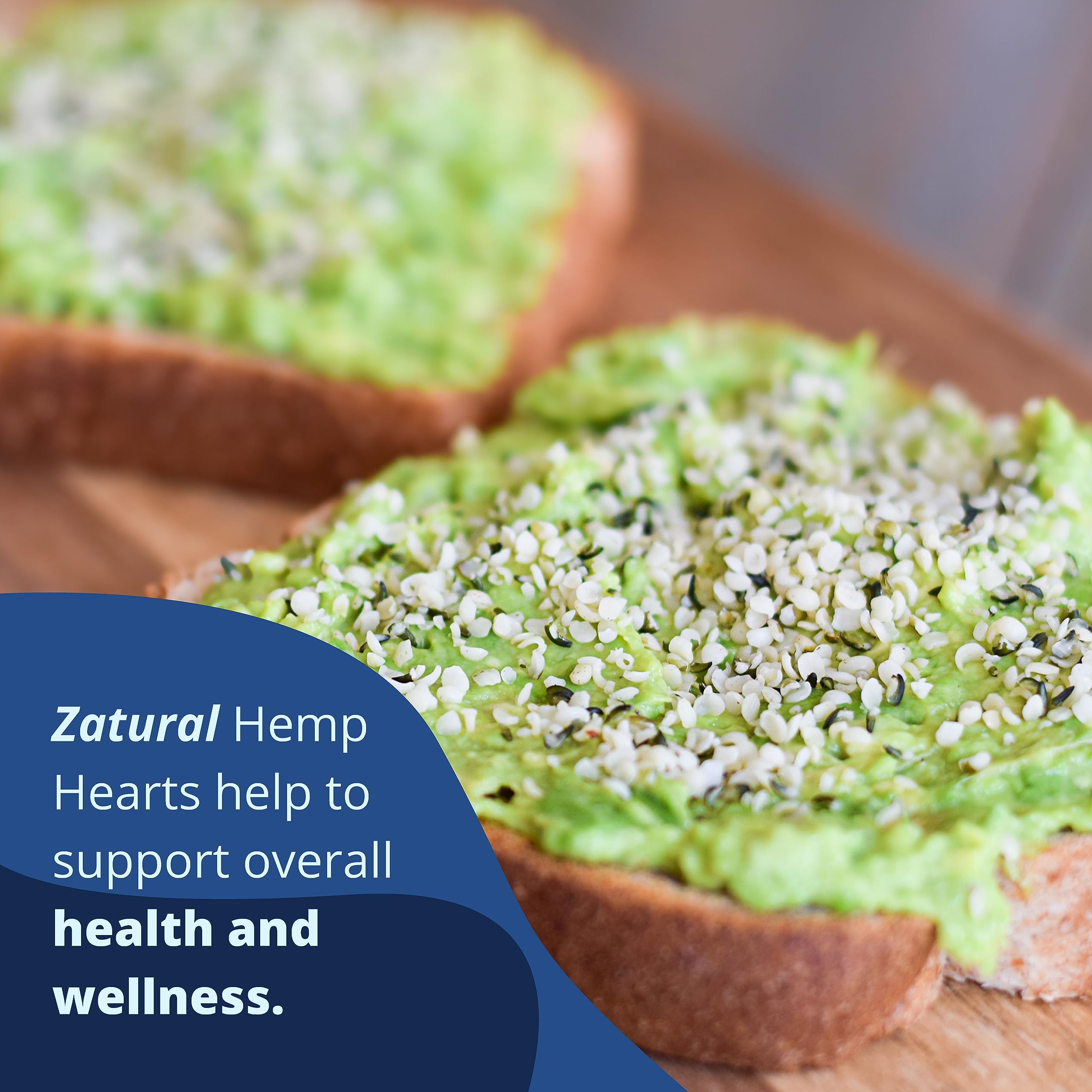 Zatural Hemp Hearts as a crunchy topping on salads and veggies.