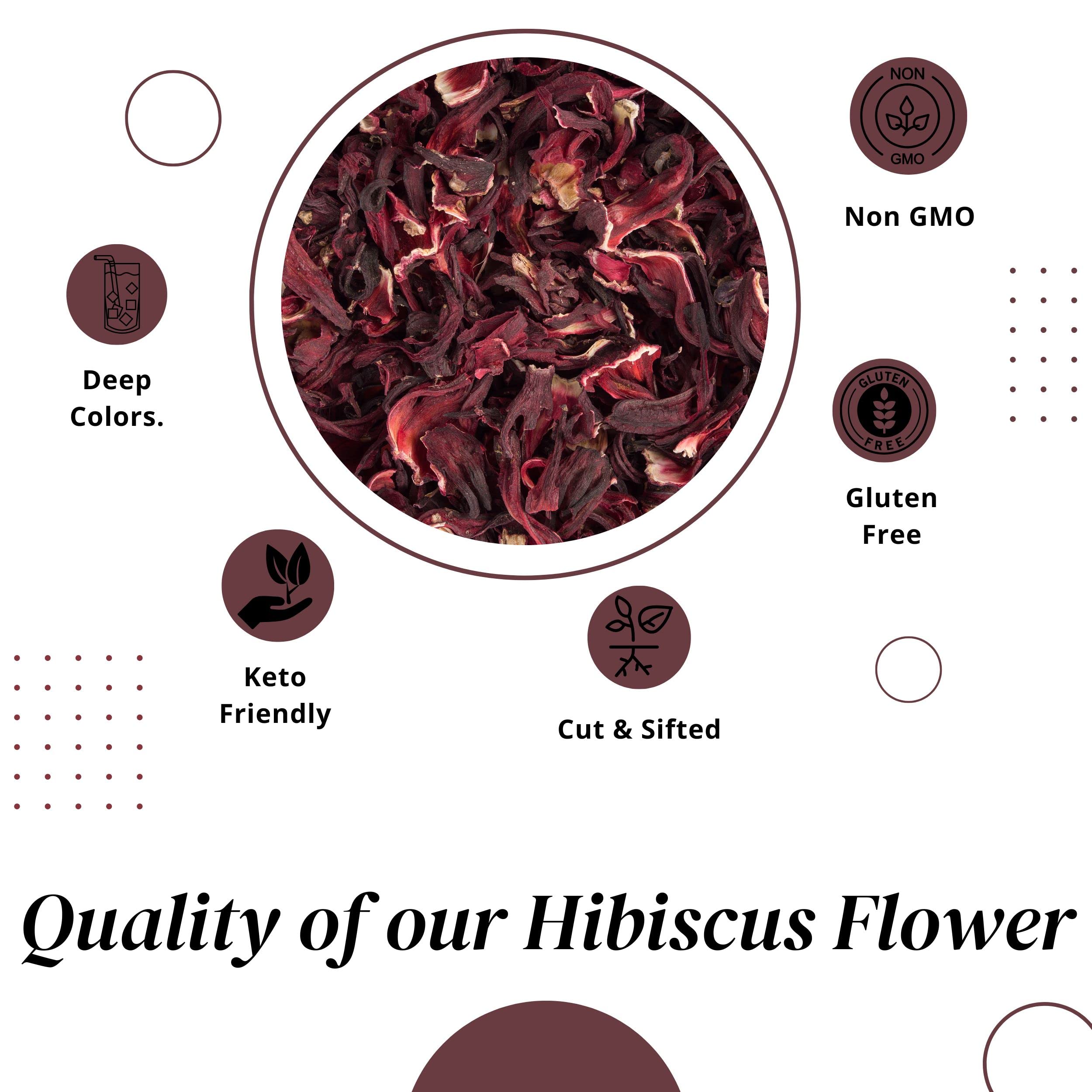 ZAVBE resealable bag protects dried hibiscus for fresh flavor brew after brew.