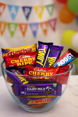 ZAYKIR Cadbary party table display offers flavor variety.