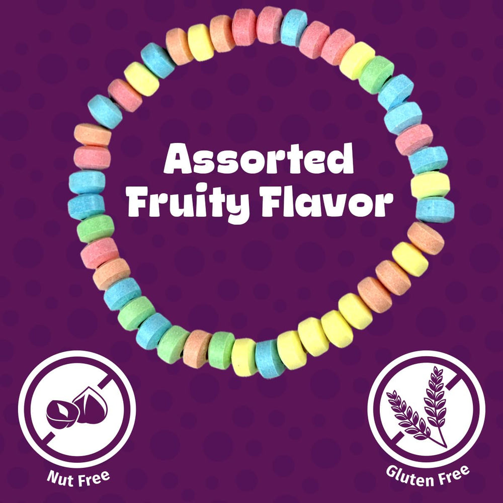 Zazers candy necklaces individually wrapped for freshness and distribution.