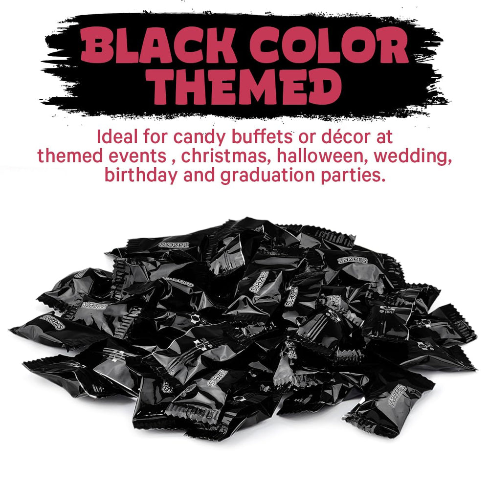Office candy jar with black-foil cherry taffy