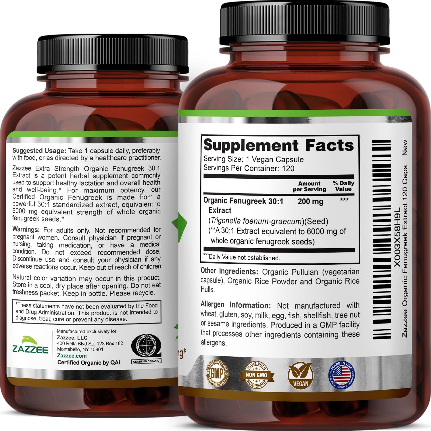 Zazzee four-month supply visual emphasizes great value