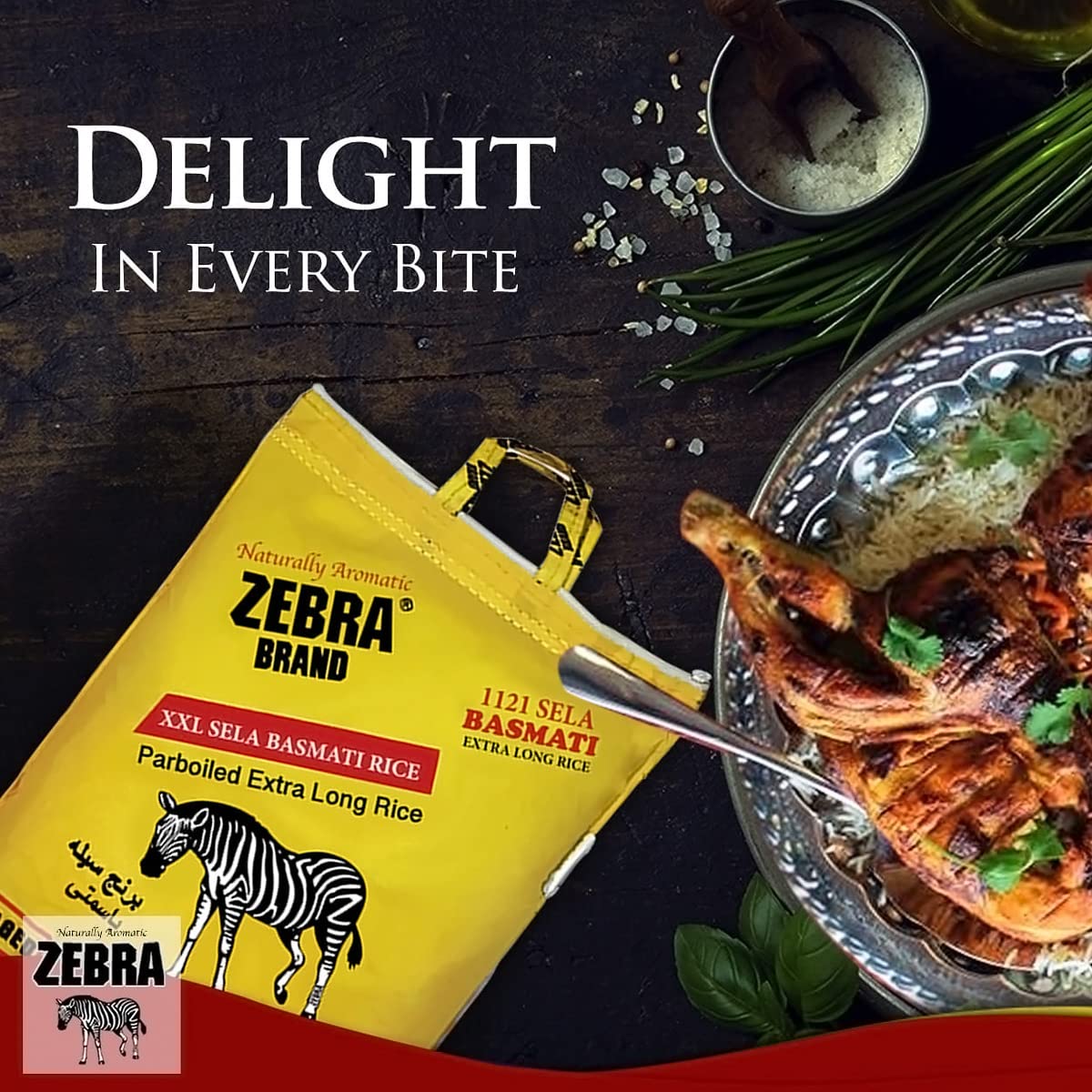 Zebra 1121 Sela XXL parboiled rice releases rich aroma and firm texture.