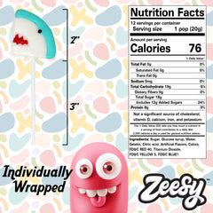Zeesy Shark Lollipops Wrapped: individually wrapped for freshness and easy sharing at events.