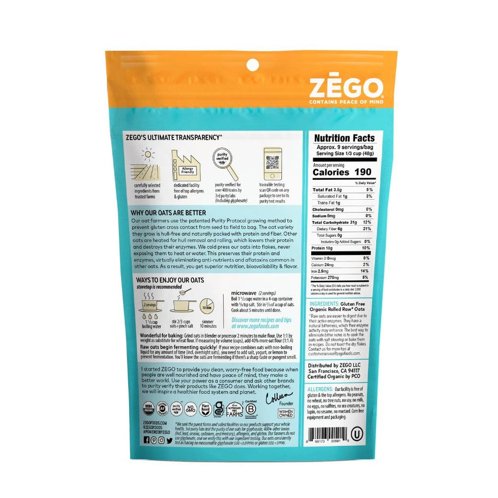 ZEGO double protein old-fashioned oats bowl emphasizes hearty texture for nourishing breakfasts