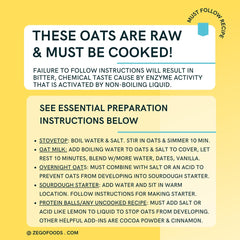 ZEGO oats product shows heavy metals and glyphosate testing for cleaner ingredients