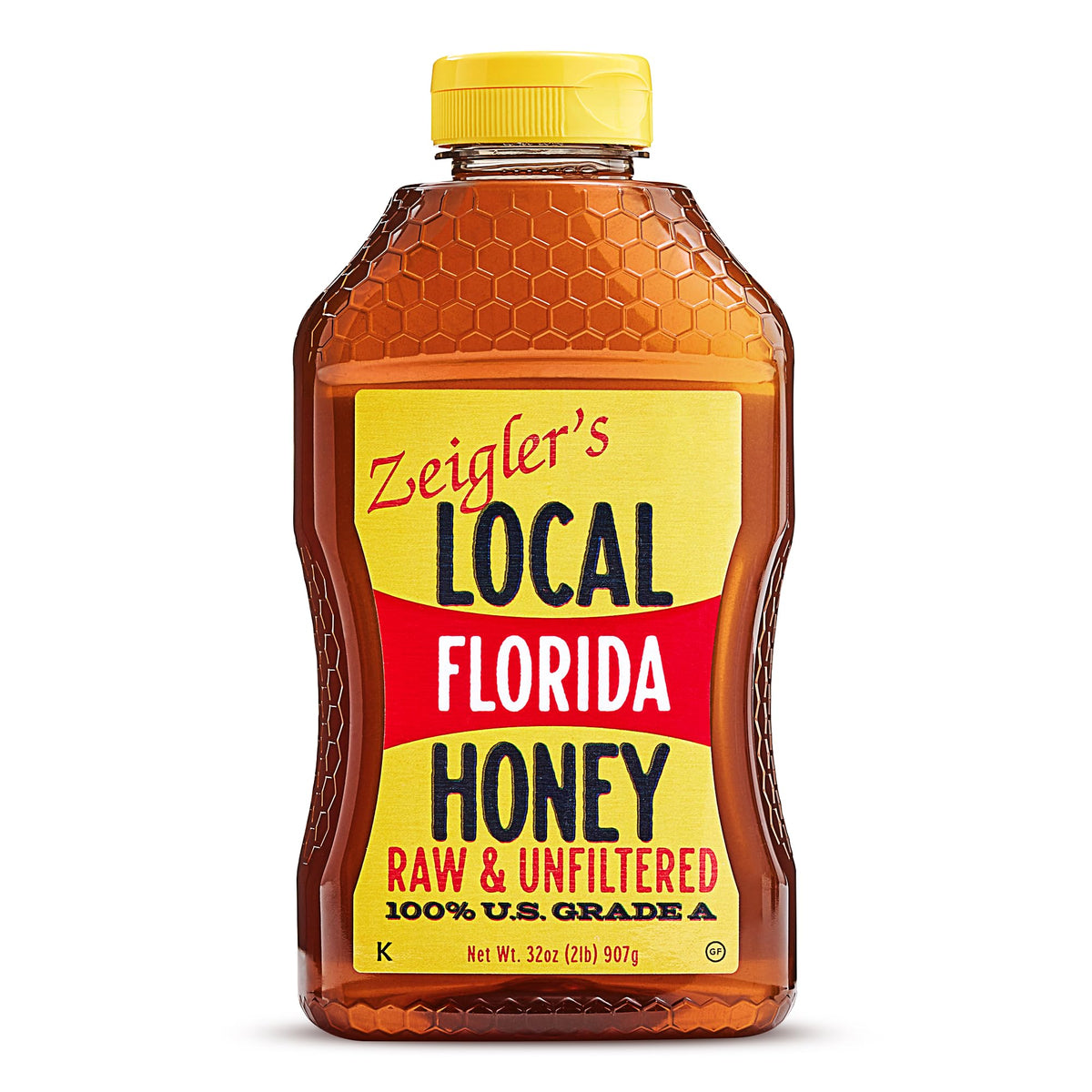 ZEIGLER'S Florida Local Honey 32oz bottle on kitchen counter, ideal for everyday sweetness