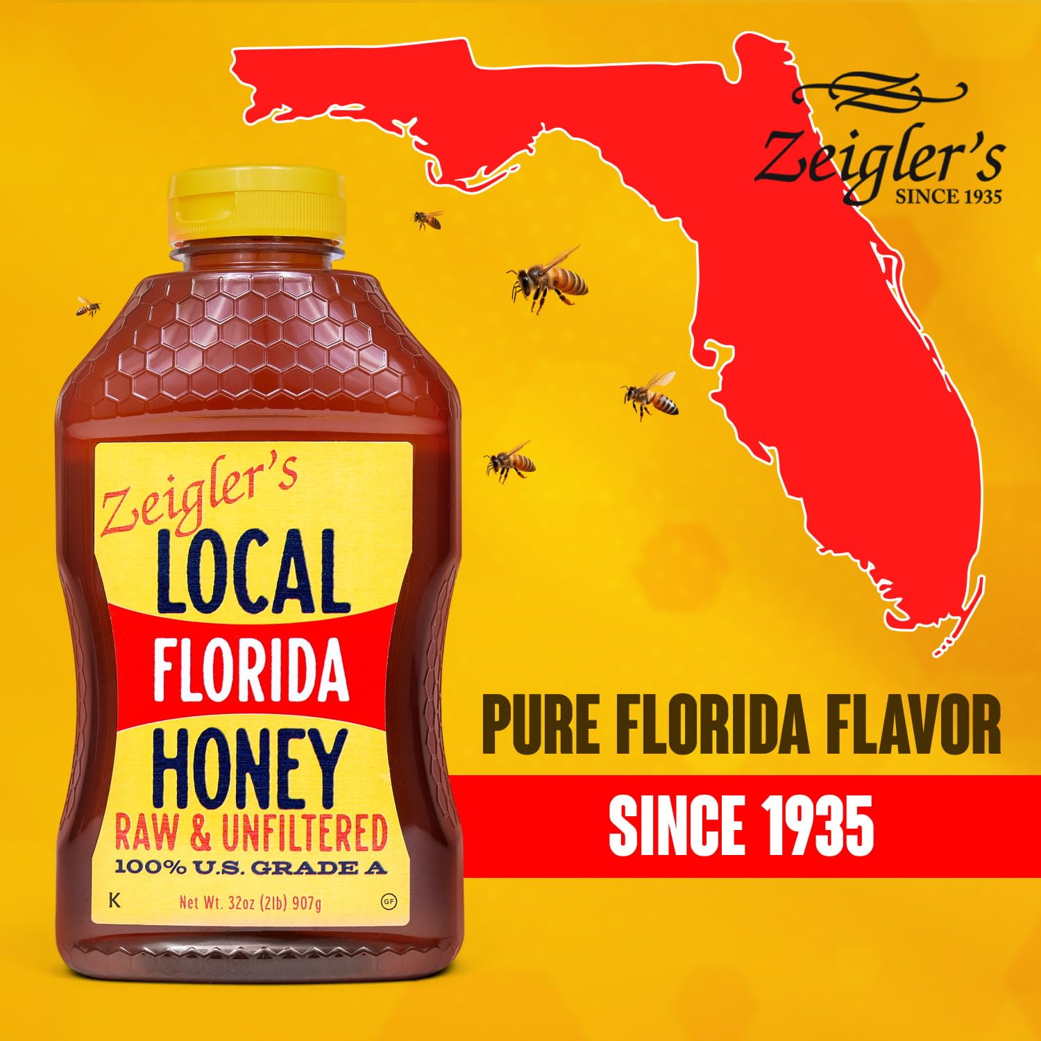 ZEIGLER'S Florida Local Honey texture close-up reveals rich amber gloss