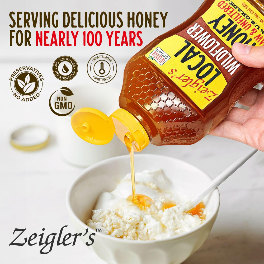Zeigler's Wildflower Honey 32oz baking glaze for desserts and glaze coatings.
