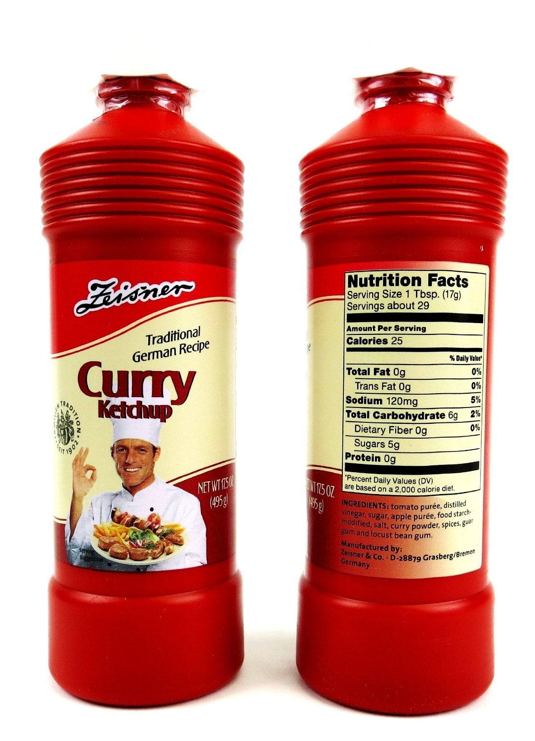 Zeisner Curry Ketchup bottle features traditional German recipe.