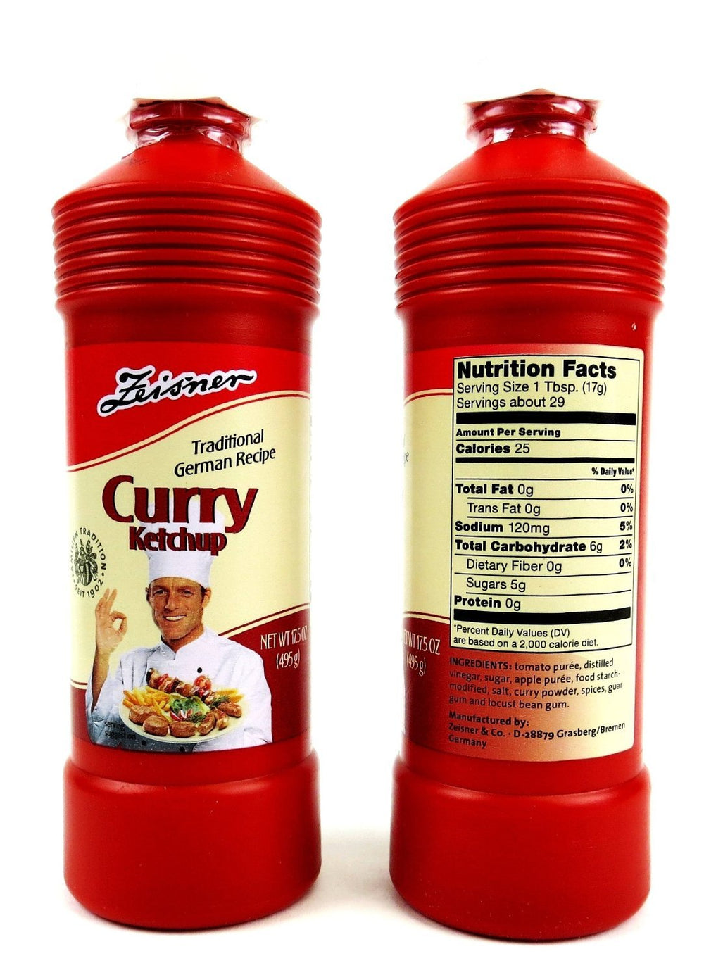Zeisner Curry Ketchup bottle features traditional German recipe.