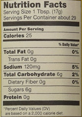 Zeisner Curry Ketchup bottle back view showing labeling and texture