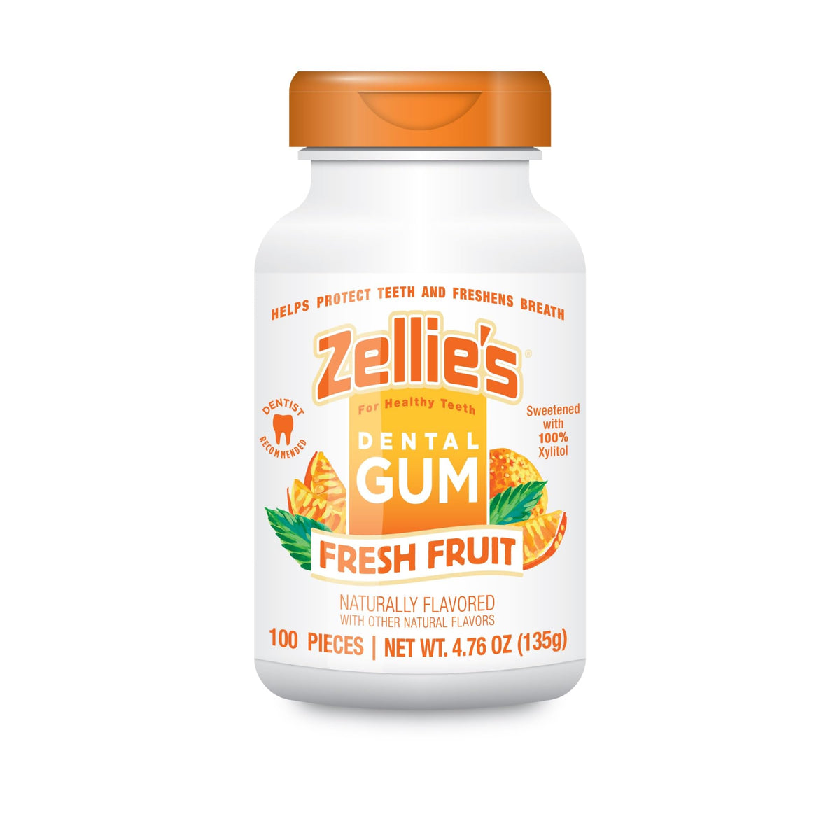 Zellie's 100-count chewing gum pack for on-the-go fresh breath