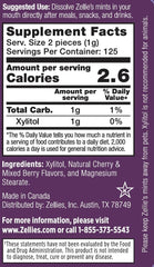 Close-up of Zellie's texture showing smooth cherry berry flavor