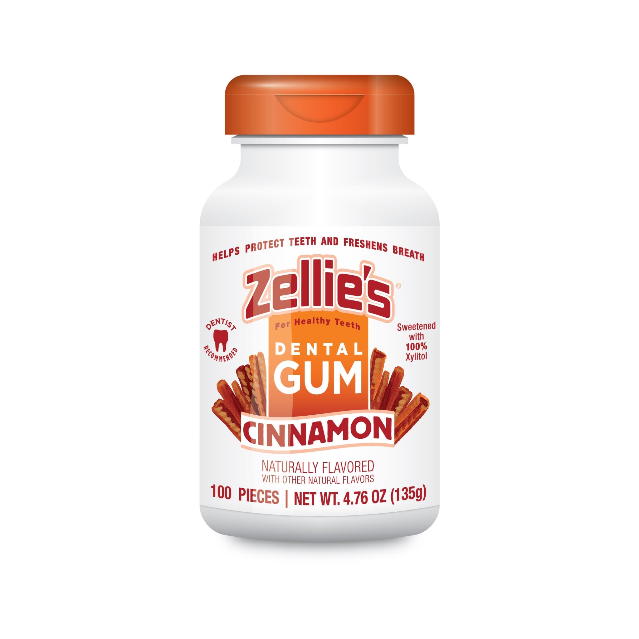 Zellie's cinnamon gum pack ready for on-the-go breath refreshment