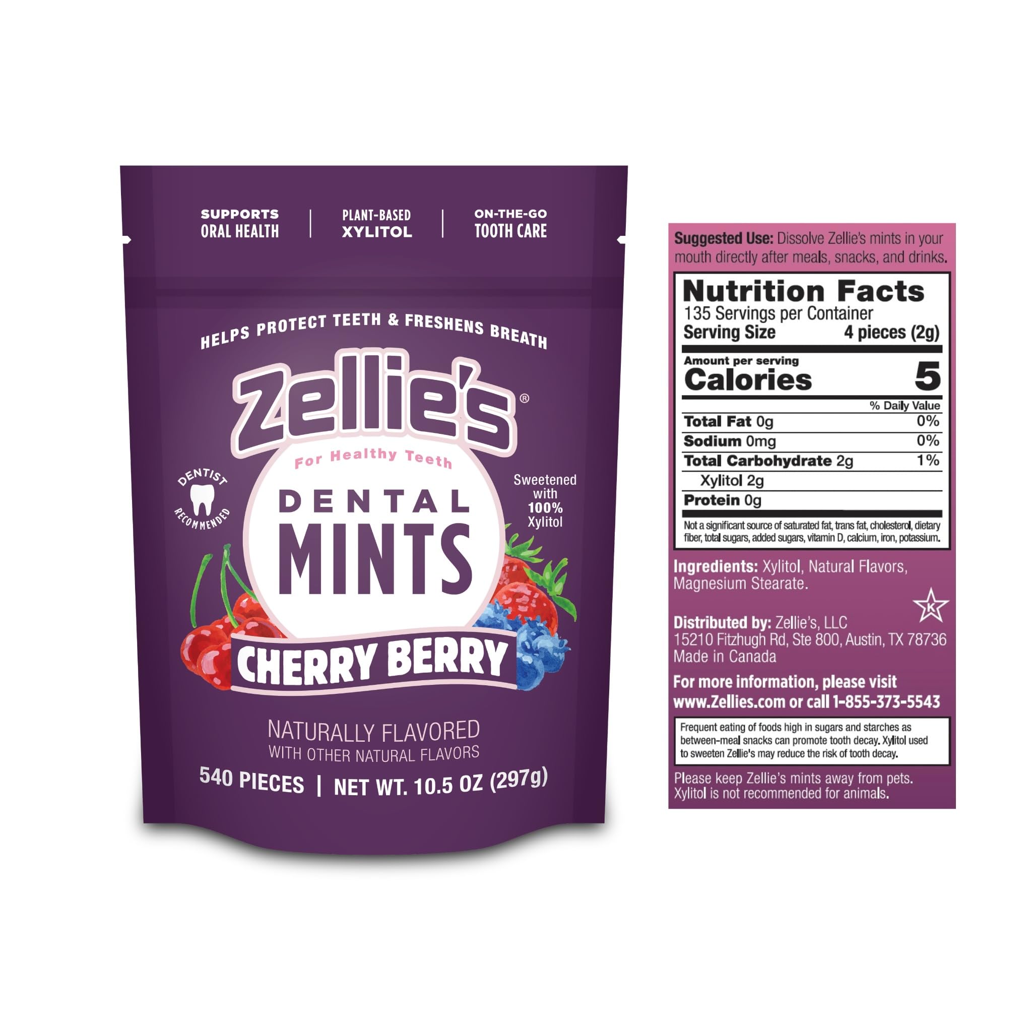 Zellie's no aspartame gluten-free vegan kosher mints jar