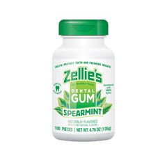 Zellie's spearmint gum packaging ready for on-the-go freshness and convenience.