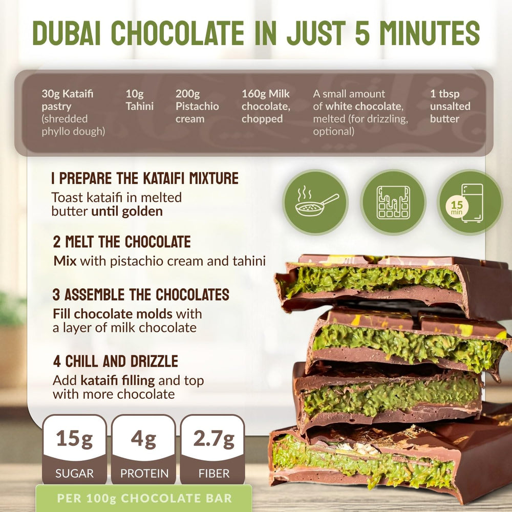 ZEMUS shredded kataifi detail adds crunch and texture to home-made bars.