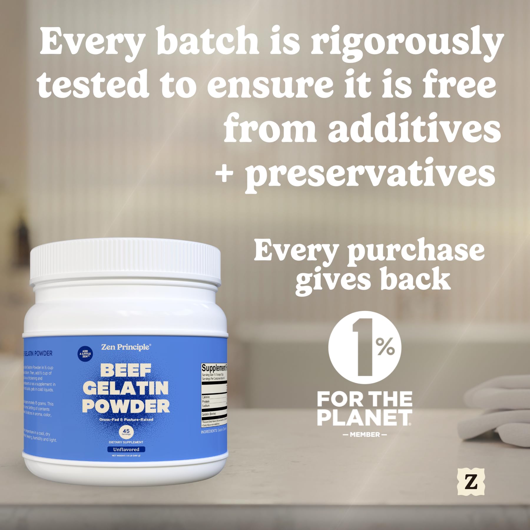 Zen Principle gelatin used to thicken sauces and stews, naturally.