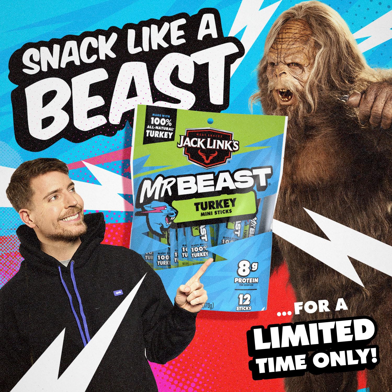 Zero sugar formula supports a sugar-conscious snacking option.