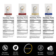 Zeroats Organic Oatmeal bowl served, highlighting natural flavors.