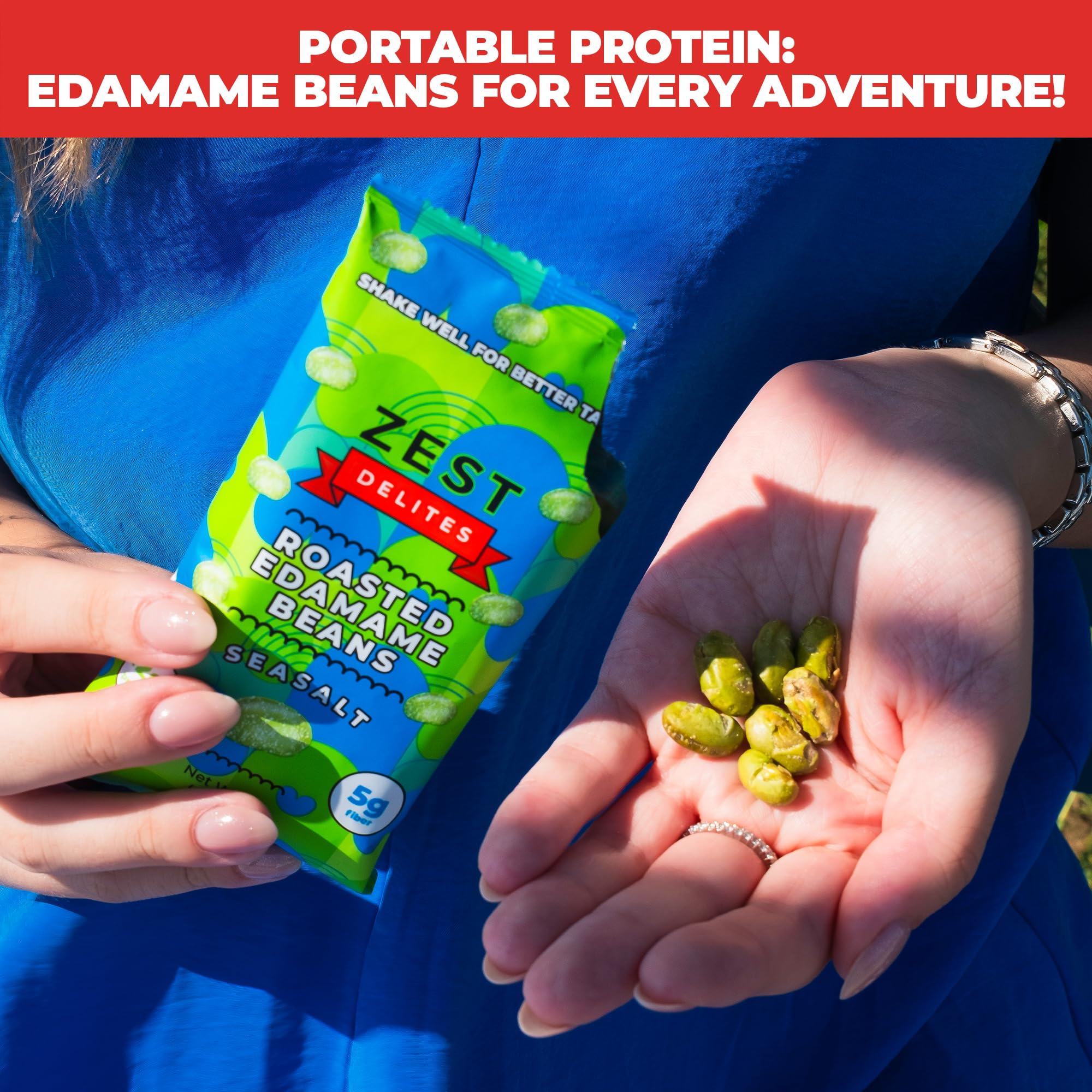 ZEST Delites edamame dry-roasted bites offer crisp texture and protein