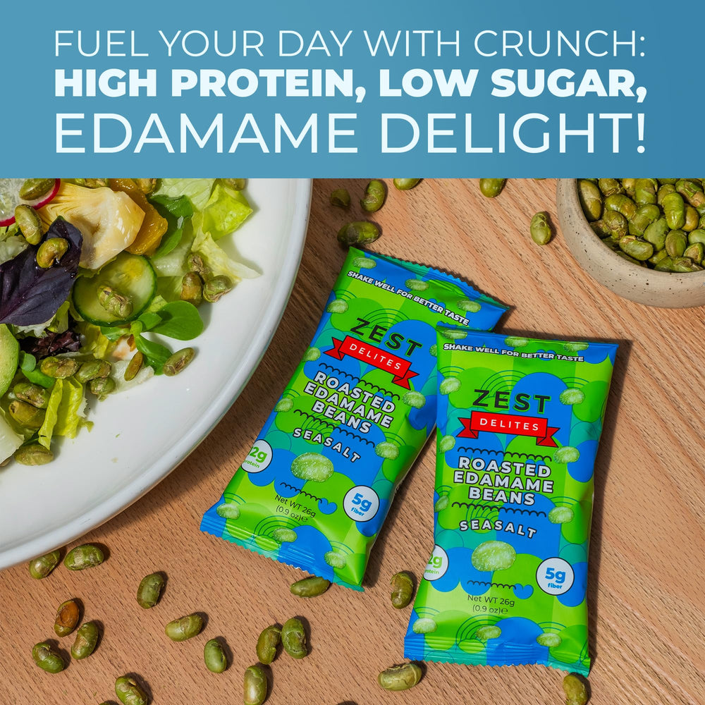 ZEST Delites edamame low-carb keto-friendly option for mindful snacking