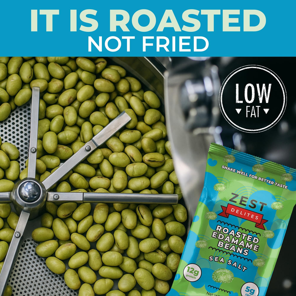 110-calorie pouch of ZEST Delites edamame snack
