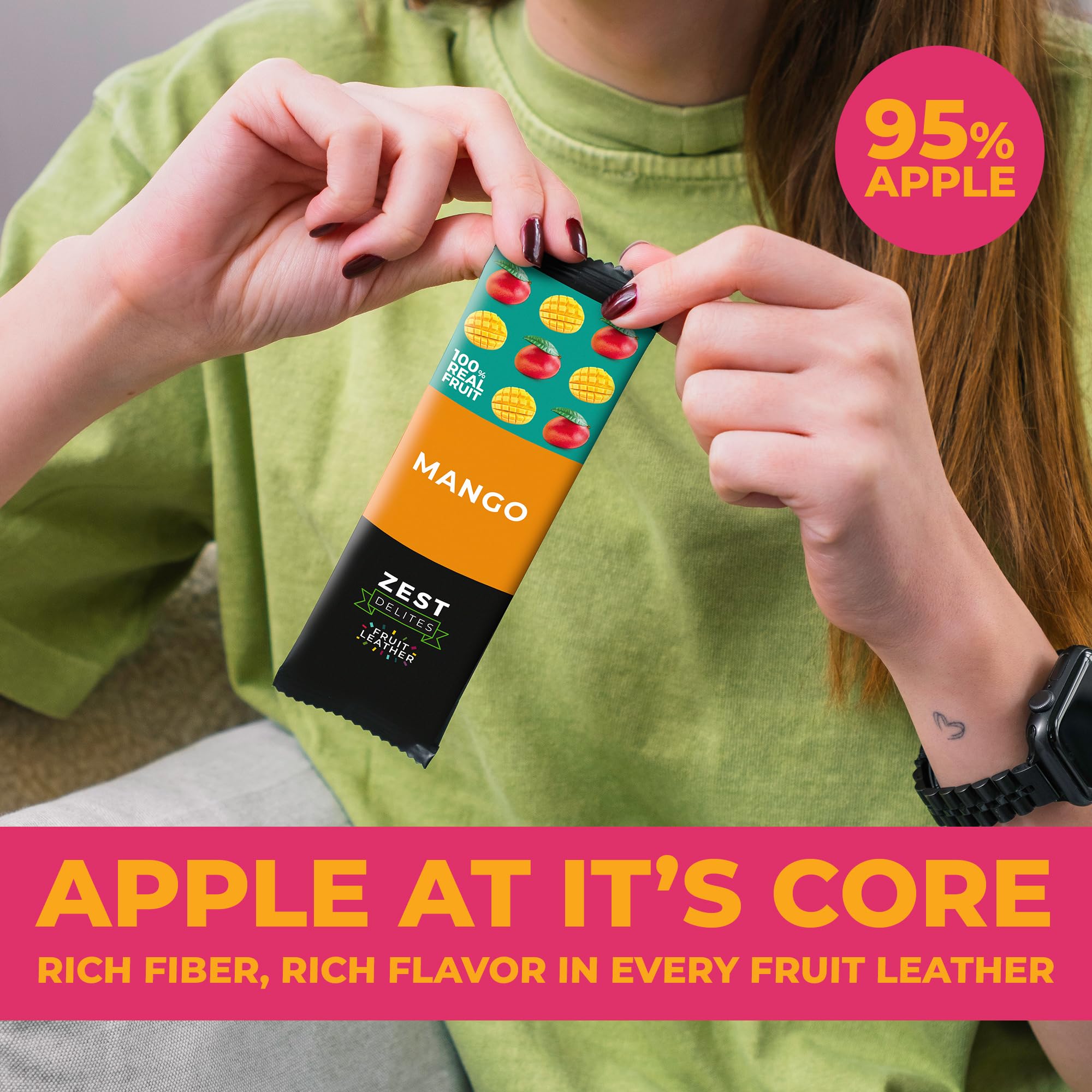 Blueberry-flavored strip provides berry richness in a small bar.