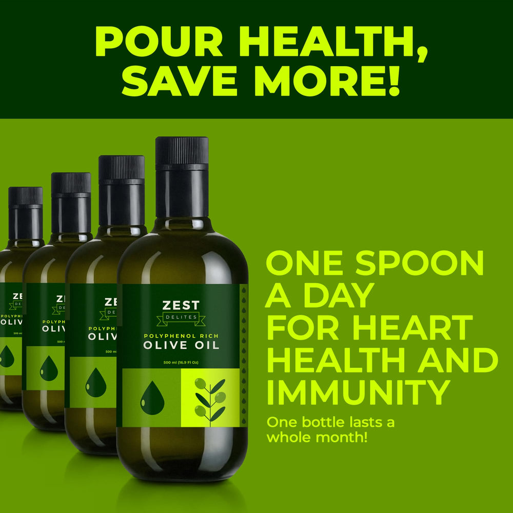 ZEST Delites Gold Medal Olive Oil bottle signals premium quality and award-winning taste