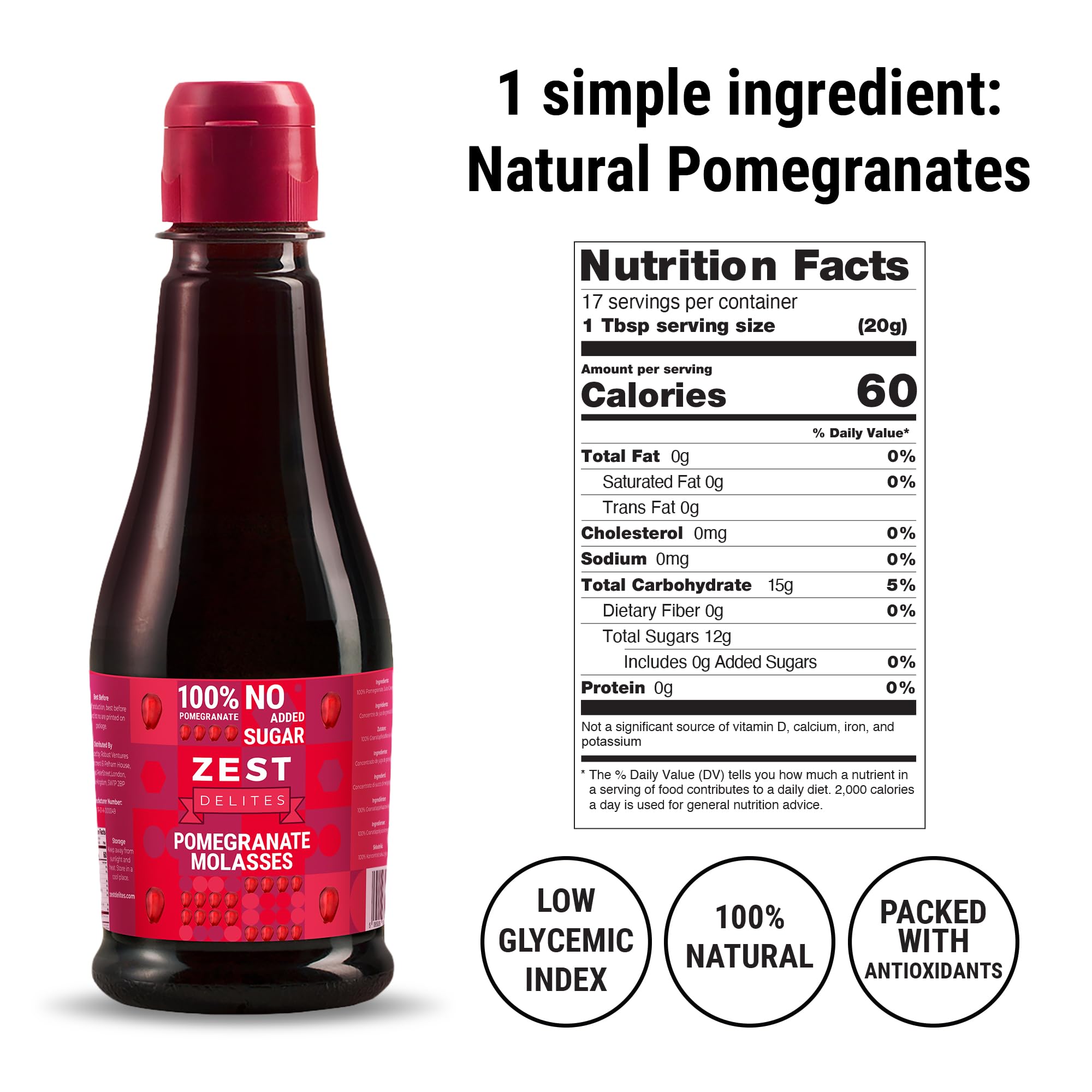 ZEST Delites pomegranate molasses glaze on meat shows rich color and depth