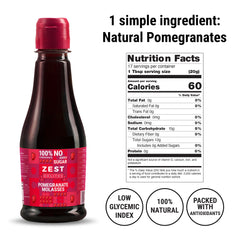ZEST Delites pomegranate molasses glaze on meat shows rich color and depth