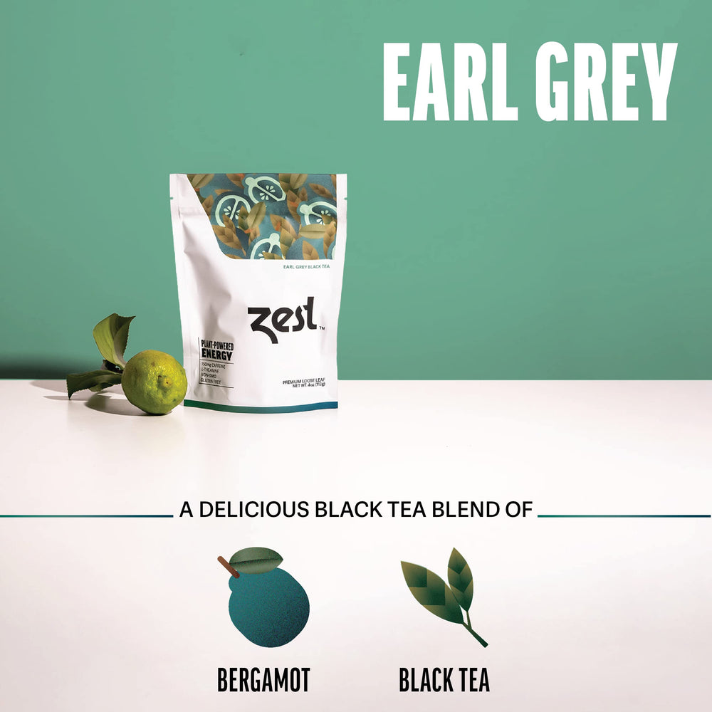 ZEST Energy Tea bergamot flavor notes enhance morning ritual.