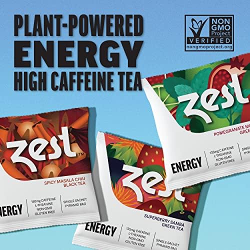 ZEST Energy Tea Assortment Box black-tea-cup showing bold morning focus