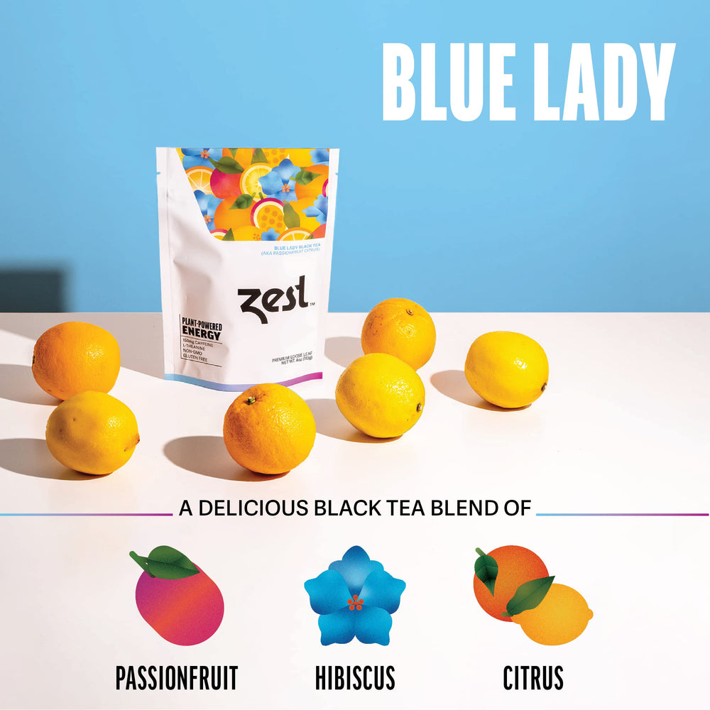 Hot serving of ZEST Energy Tea offers comforting warmth and focus
