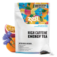ZEST Blue Lady packaging showcases premium energy boost for busy mornings