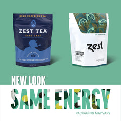 ZEST Energy Tea hot and iced pour shows smooth, steady energy.