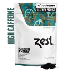ZEST Energy Tea loose leaf bergamot aroma boosts alertness with natural caffeine.