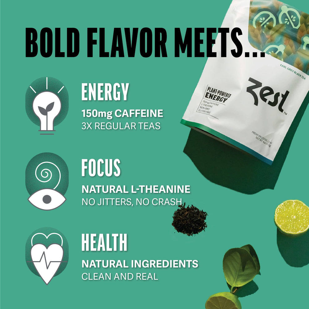 ZEST Energy Tea uses natural ingredients with zero sugar for a clean pick-me-up.