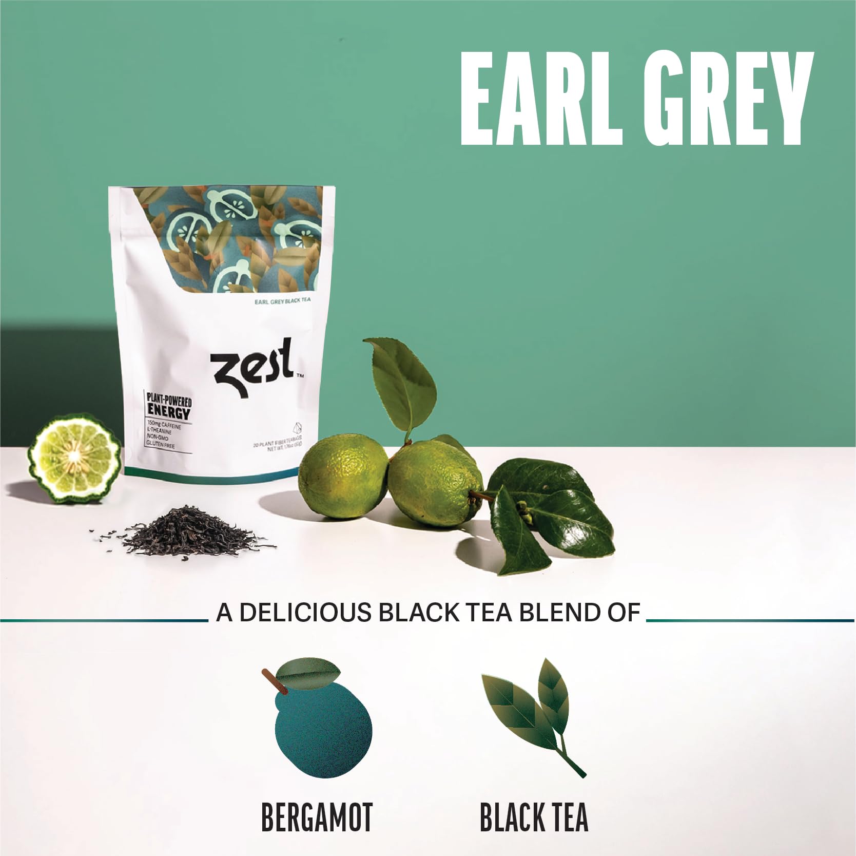Morning ritual cup of ZEST energy tea ready for work or commute.