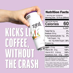 ZEST Passionfruit Berry can side angle shows clean label and natural ingredients.