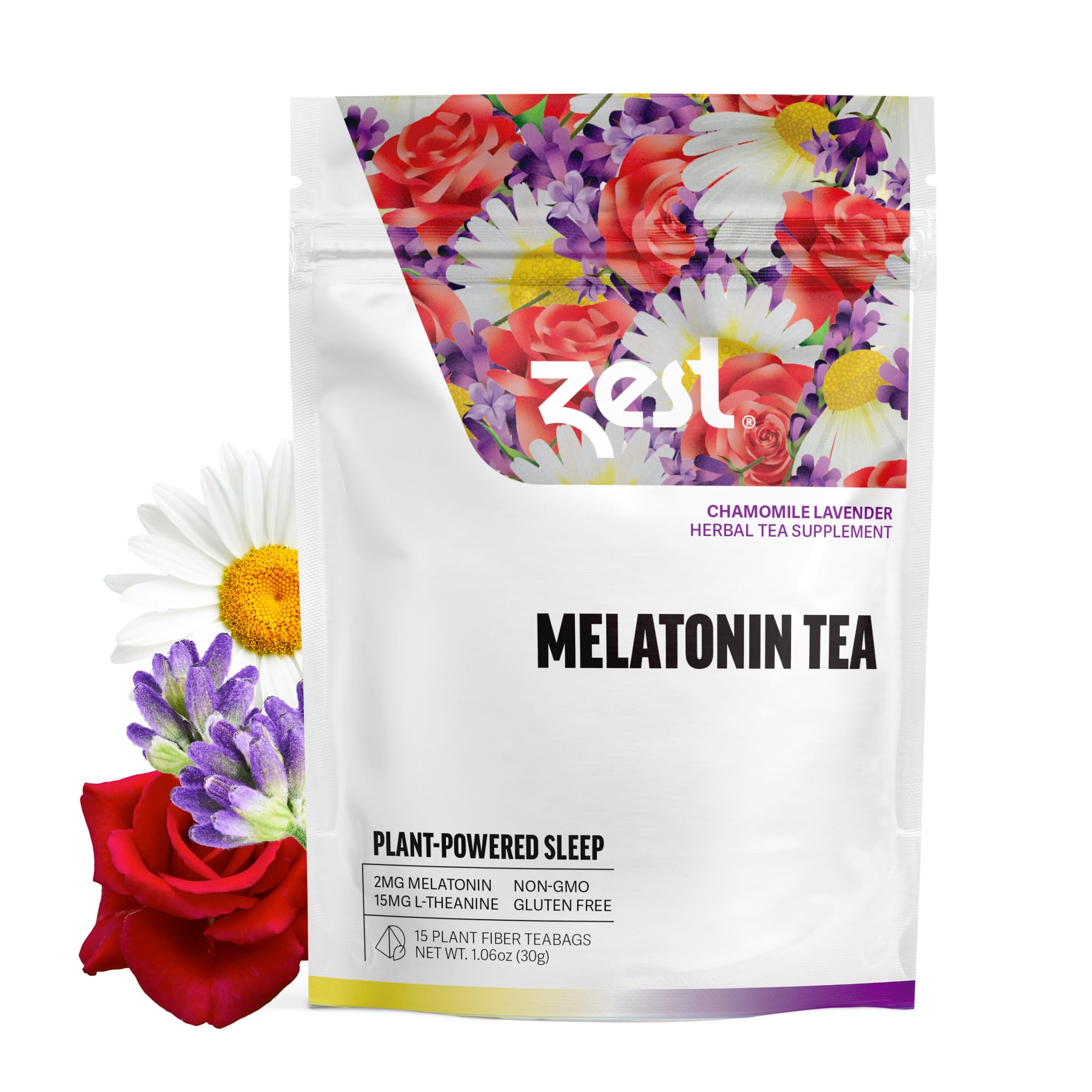 ZEST Sleep Tea 15-count box promotes a calm bedtime routine.
